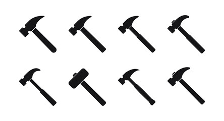 Hammer icon, hammer symbol, vector.