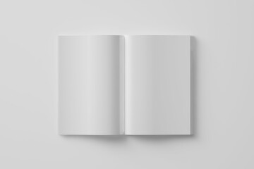 Magazine mockup on soft color background