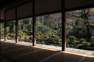 京都、三千院の日本庭園