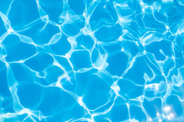 Beautiful refreshing blue swimming pool water