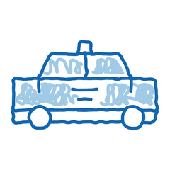 Public Transport Taxi Car Cab doodle icon hand drawn illustration