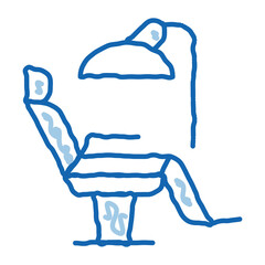 Stomatology Dentist Chair doodle icon hand drawn illustration