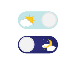 Day night concept, sun and moon, day night icon