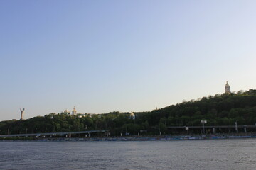 Naklejka premium boats on the river