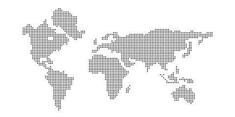 Dotted world map