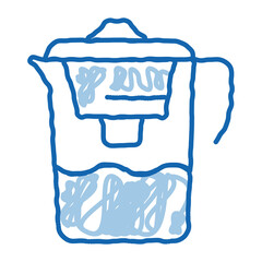 Faucet With Water Glass Vector Sign Thin Line Icon