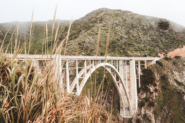 Bixby Creek Bridge (Bixby Canyon Bridge) on the Big Sur coast of California, United States of America aka USA