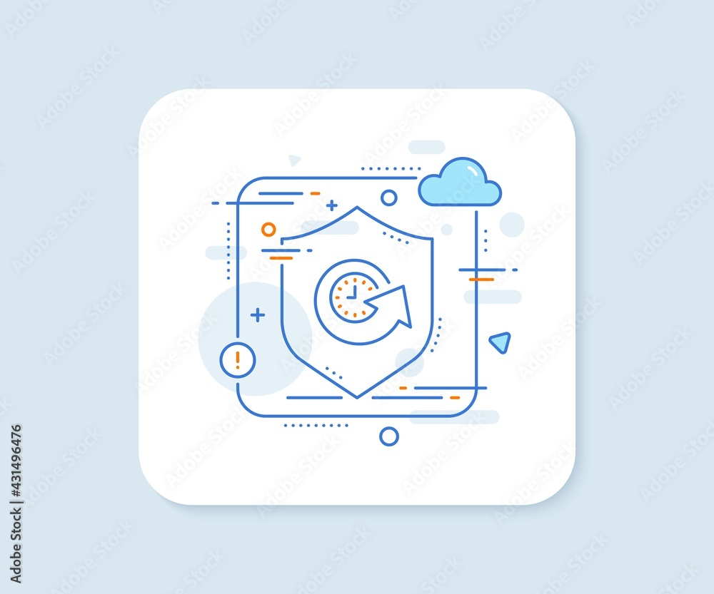 Poster update time line icon. abstract vector button. refresh watch sign. update time line icon. protect sh