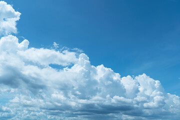 Naklejka na ściany i meble Beautiful cloud with blue sky natural background