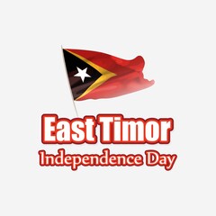 Vector illustration concept of Restoration of Independence Day in East Timor. May 20.