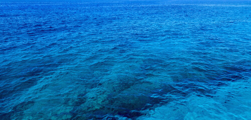 Blue background from natural water surface of Mediterranean sea