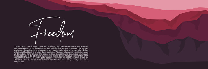 mountain landscape flat design banner template vector good for tourism design and web banner