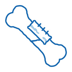 Treatment Broken Bone Orthopedic Bandage Vector