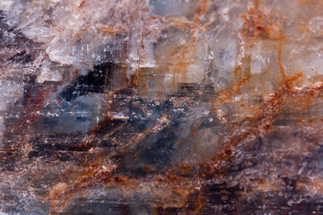 Obraz na płótnie Canvas kyanite stone macro, close-up on a white background