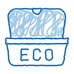 Eco Material Package For Street Food doodle icon hand drawn illustration