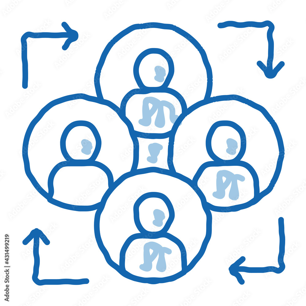 Poster human silhouettes and arrow agile element vector