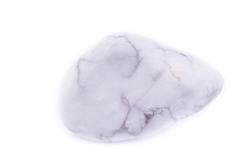 Macro mineral stone Magnesite on a white background
