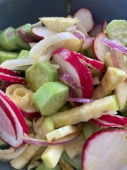 organic vegan salad close up shot 