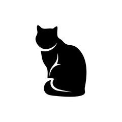 Silhouette cat vector illustration design