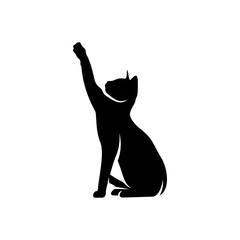 Silhouette cat vector illustration design