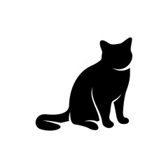 Silhouette cat vector illustration design