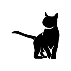 Silhouette cat vector illustration design