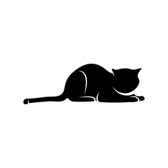 Silhouette cat vector illustration design