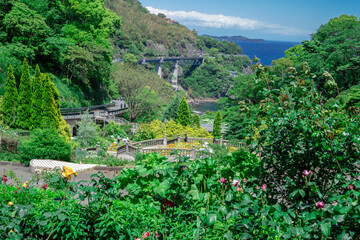 Fototapeta na wymiar 熱海の庭園の景色