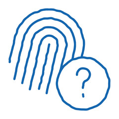 Fingerprint Law And Judgement doodle icon hand drawn illustration