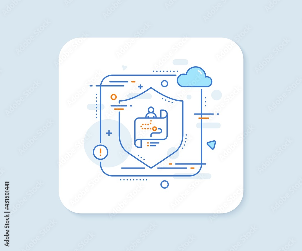Poster journey path map line icon. abstract vector button. project process sign. journey path line icon. pr