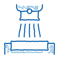 Factory Dumping Metallurgical doodle icon hand drawn illustration