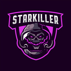 Astronaut skull mascot logo © iyas