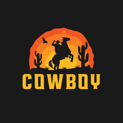 Cowboy silhouette logo