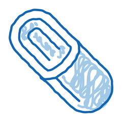 Capsule Supplements doodle icon hand drawn illustration
