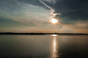sunrise over the river