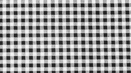 Black and white gingham seamless pattern, plaid clothe, fabric for picnic blanket, tablecloth.