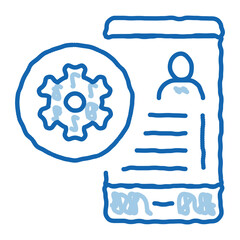 Avatar Settings doodle icon hand drawn illustration