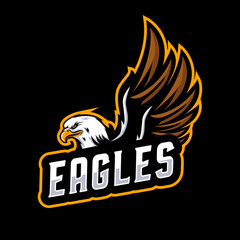 Eagle mascot logo
