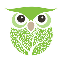 green owl, icon