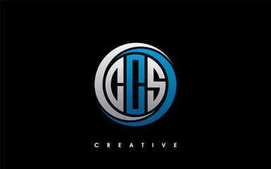 CCS Letter Initial Logo Design Template Vector Illustration