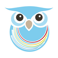 Obraz premium rainbow owl