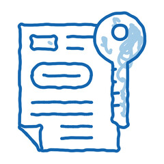 Protection Agreement doodle icon hand drawn illustration