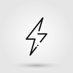 Lightning icon. Energy, electricity concept. Charging symbol.