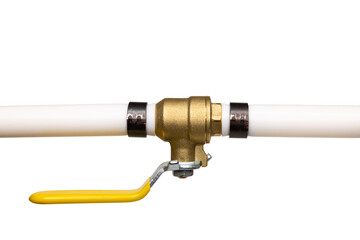 Pex Shut Off Valve On White Pipe