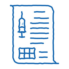 Physician Injection Appointments doodle icon hand drawn illustration