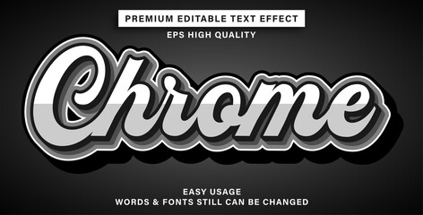 Editable text effect style chrome