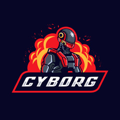 Cyborg esport mascot logo © iyas