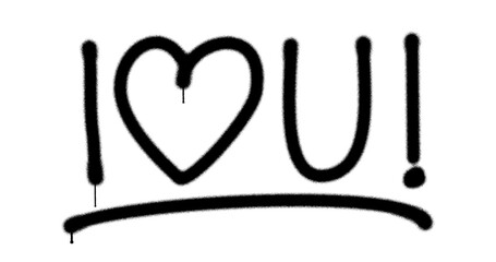 I love You sign spray painted isolated