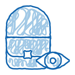 Bag Control Inspection doodle icon hand drawn illustration