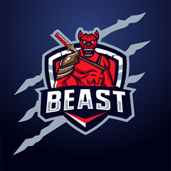 Beast mascot logo